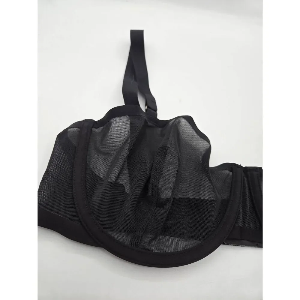 Cuup Bra Size 36D The Balconette Bra Black Underwire